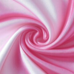Close-up of swirled pink and white fabric.  Soft, smooth, and luxurious textile with a gradient ombre effect