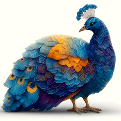 Obraz premium Intricate peacock plumage