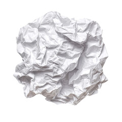 Crumpled white paper ball