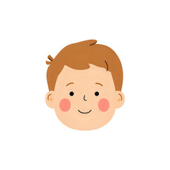 Obraz premium illustration of a boy's face with light brown hair 
