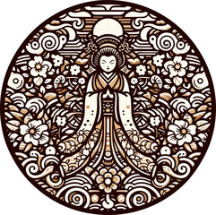 Elegant_Oriental_Female_Illustration_–_Asian_Goddess_Vector_in_Traditional