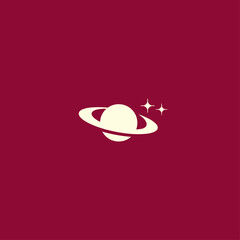 Planet logo Icon flat vector design