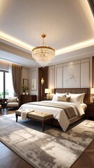 Luxurious bedroom interior design