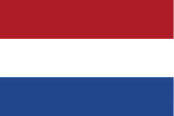 Obraz premium Dutch flag isolated vector illustration