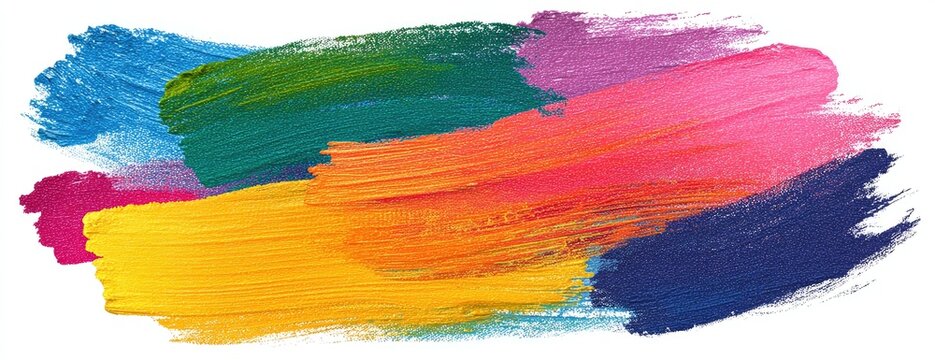 Abstract paint strokes in vibrant colors (2)