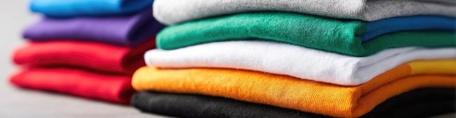 Stacked colorful apparel