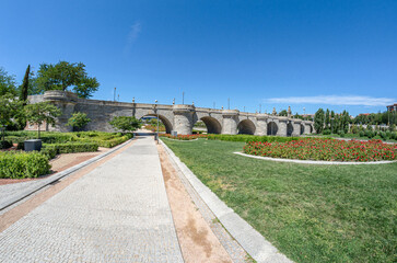 The Toledo Bridge in Madrid, Spain