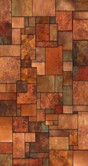 Abstract copper mosaic pattern