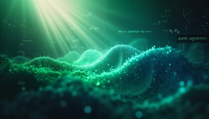 Mystical Abstract Particle Landscape