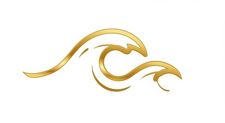 Fototapeta premium Abstract gold wave design