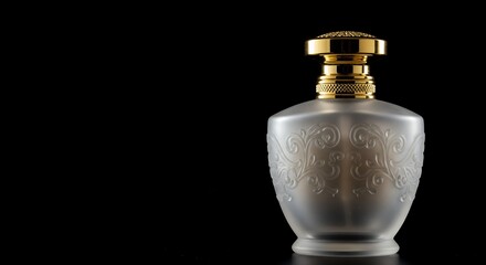 Frosted glass perfume bottle