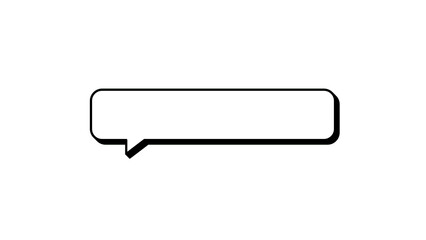 Retro 8-bits pixel art comment balloon with neubrutalism style design. Empty chat box or dialog bubble for game UI overlay. Blank badge for message or quote on a transparent background. Alpha.