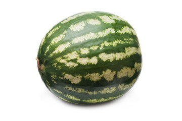 Striped watermelon isolated on white