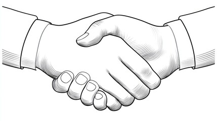An illustration of a handshake symbolizing agreement, partnership, and collaboration
