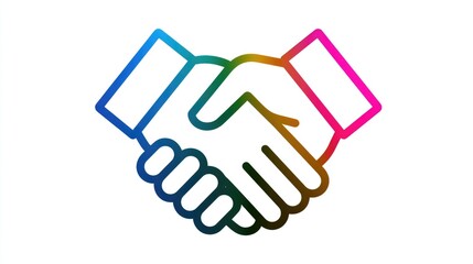 Obraz premium A symbolic handshake illustration representing agreement, partnership, and collaboration in professional settings. Suitable for business-related projects and articles.