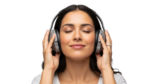 Find the perfect wireless headphones for your music listening pleasure and noise cancelling experience today on transparent background