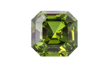 A green gemstone with a green center and a green border