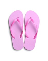Pair of vibrant pink flip-flops