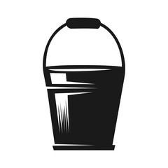 Steel Bucket with Milk in Farm Setting