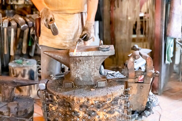 Forge, blacksmith's work, hot metal