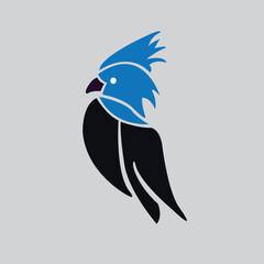 Fototapeta premium blue bird vector illustration