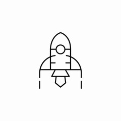 starup rocket icon sign vector