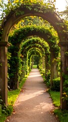 Obraz premium Sunlit garden arches