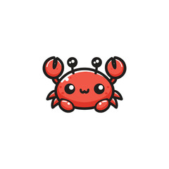 Crab icon for template logo or emblem