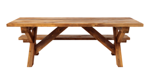 Rustic wooden picnic table (4)