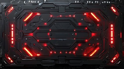Abstract graphic of a futuristic technological panel.