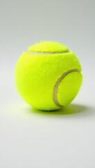 Bright neon yellow softball against pure white backdrop , element, isolated softball, illustration