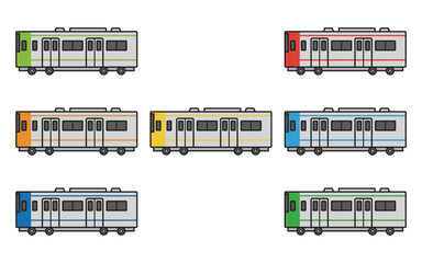電車　列車　車両　公共交通機関　イラスト　ベクター