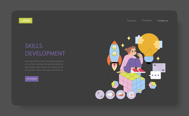 Vector Illustration of Skills Development Concept