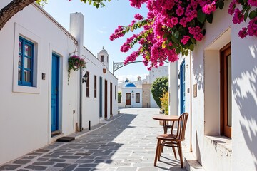 Fototapeta premium Cycladic Alleyway Charm 
