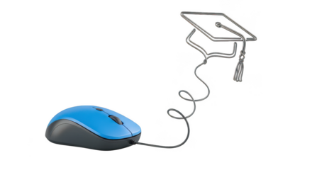 Online Education Graduation Cap Mouse