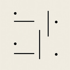 Minimalist Geometric Line and Dot Design