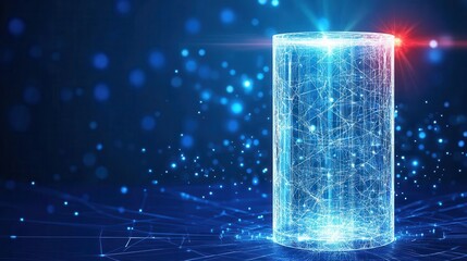 Visualize Data Structure Connection with Artificial Intelligence Concept Theme