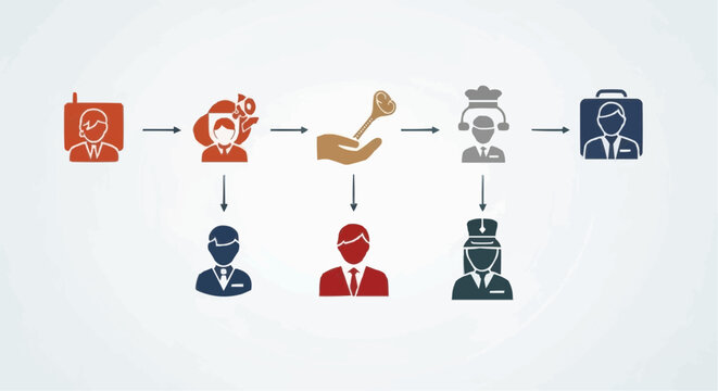 National date nut bread day september 8  hotel staff workflow diagram showing key handover and customer service process for hotel management team vector