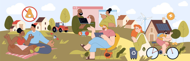 Sustainable Rural Life with Technology and Relaxation