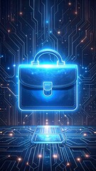 Digital briefcase on circuit board