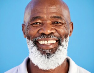 Portrait of a smiling senior man.  Happy and joyful expression