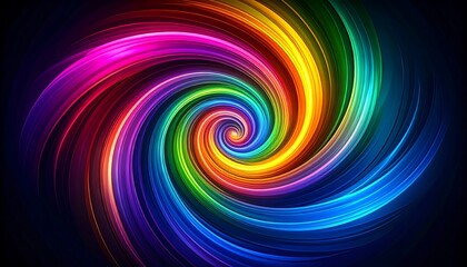 Vibrant swirling rainbow vortex