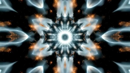 Cosmic Kaleidoscope: An abstract kaleidoscope featuring swirling symmetrical light patterns and mesmerizing visual effects, an explosion of colors and intricate designs. - Powered by Adobe