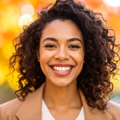 Portrait of a smiling woman outdoors (1)