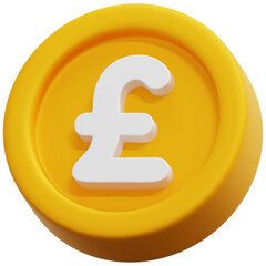 3D Pound Coin Icon