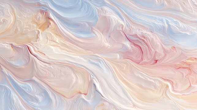 Abstract marbled swirls in pastel tones