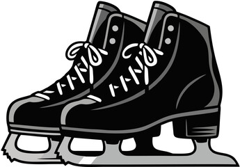 Ice Skates Illustration