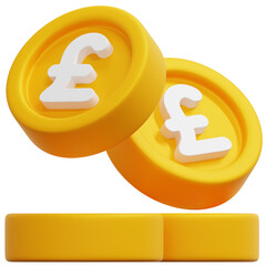3D Pound Coin Icon