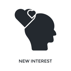 New Interest Icon Glyph Style. Vector Illustration For Graphic Design