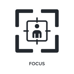 Focus Icon Glyph Style. Vector Illustration For Graphic Design